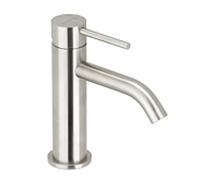 Herzbach Deep IX mitigeur de lavabo monotrou slim 18.203210.1.09 taille S, sans garniture de vidange , acier inoxydable brossé