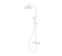 Herzbach DEEP WHITE Colonne de douche en applique avec mitigeur thermostatique, 23.988525.1.07,