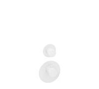Herzbach Deep White kit de montage final 23.521010.1.07 module de thermostat universel, blanc mat
