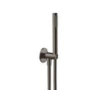 Herzbach Design iX PVD baignoire match0 21.914500. 2000 .40 acier noir, 2000 douche intégré, tuyau de douche match2 .600mm