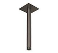 Herzbach Design iX PVD bras plafonnier 21.964820.2.40 Acier noir, pour douche pluie, 200mm, avec rosace 70x70mm