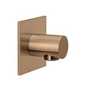 Herzbach Design iX PVD coude de raccordement douche 21.995100.2.39 Cuivre Acier, rosace 70x70mm