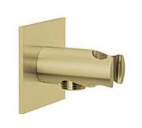 Herzbach Design iX PVD coude de raccordement douche 21.995200.2.41 Laiton Acier, rosace 70x70mm, avec support conique