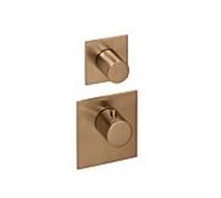 Herzbach Design iX PVD Herzbach match0 21.521015. 2000 .39 Cuivre Acier, pour module thermostat Universal , carré