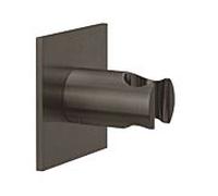 Herzbach Design iX PVD mural match0 21.994100.2.40 Acier noir, rosace 70x70mm