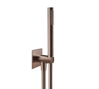 Herzbach Design iX PVD Set de douche avec raccord mural coudé et support, 1 jet, 21.914400.2.39,