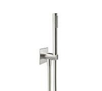 Herzbach Design iX 17.914400.2.09 1250 mm, avec coude de raccordement douche, douchette tube, acier inoxydable brossé