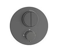 Herzbach Ensemble de montage final Deep Grey 23.803050. 2000 .06 pour 2 Verbraucher , thermostat encastré, gris mat