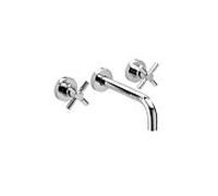 Herzbach Garniture Stilo 14.959050.2.01 bec 160 mm, lavabo encastré robinetterie 3 trous, chromé