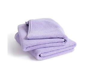 herzbach home - Collection Spa - Lot de Serviettes de Bain Douche 70 x 140 cm 100% Coton (Lavande)