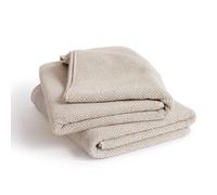 herzbach home - Collection Spa - Lot de serviettes de douche 70 x 140 cm 100 % coton (gris sable)