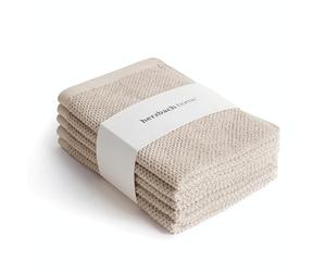 herzbach home - Collection Spa - Serviettes d'invité 30 x 50 cm 100 % coton (gris sable)