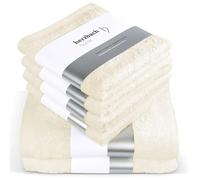 herzbach home Ensemble de serviettes de toilette 100 % coton - Doux et absorbant - Crème