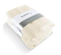herzbach home Lot de 2 serviettes de bain, 70 x 140 cm, grandes, douces et absorbantes, de très bonne qualité, 100% coton naturel (crème)