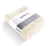 Herzbach home Lot de 2 serviettes de toilette de qualité supérieure 50 x 100 cm (crème) - Serviettes douces et absorbantes de la meilleure qualité - 100 % coton naturel