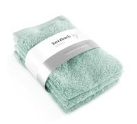 herzbach home Lot de 3 serviettes d'invité 30 x 50 cm, de haute qualité, douces et absorbantes, 100 % coton naturel (menthe poivrée)