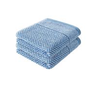 Herzbach home Serviette bleu, Taille 50x100 cm