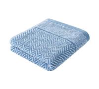 herzbach home Serviette De Bain 100% Coton 70x140 cm à Motifs, Bleu