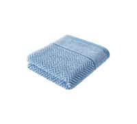 Herzbach home Serviette de douche bleu, Taille 70x140 cm
