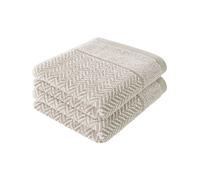 Herzbach home Serviette de douche gris clair, Taille 70x140 cm