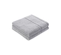 Herzbach home Serviette de douche gris, Taille 70x140 cm