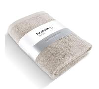 herzbach home Serviette de Sauna de Luxe 80 x 200 cm (Gris Sable) - Grande Serviette de Sauna Premium si Moelleuse et absorbante - 100% Coton Naturel