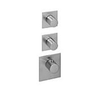 Herzbach jeu de finition Logic XL 11.522015. 2000 .09 module de thermostat Universal , 3 panneaux de tableau de bord carrés, acier inoxydable brossé