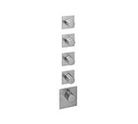 Herzbach jeu de finition Logic XL 11.524010. 2000 .09 module de thermostat Universal , 5 panneaux de tableau de bord carrés, acier inoxydable brossé