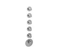 Herzbach jeu de finition Logic XL 11.525015. 2000 .09 module de thermostat Universal , 6 panneaux de tableau de bord ronds, acier inoxydable brossé