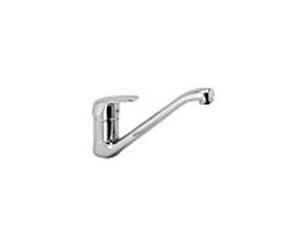 Herzbach Kappa mélangeur de cuisine 50115200101 chrome, basse pression, bec pivotant en fonte