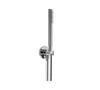 Herzbach Living Spa set de baignoire 11.620222.4.01 chrome, avec support de cône, coude de raccordement douche, 2000 .600mm, rond