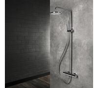 Herzbach Living Spa Colonne de douche en applique avec mitigeur thermostatique, 11.988220.1.01,