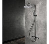 Herzbach Living Spa Colonne de douche en applique avec mitigeur thermostatique, 11.988230.1.01,