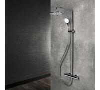 Herzbach Living Spa Colonne de douche en applique avec mitigeur thermostatique, 11.988525.1.01,