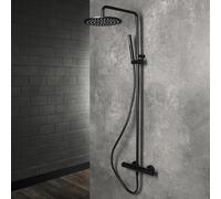 Herzbach Living Spa Colonne de douche en applique avec mitigeur thermostatique, 23.988250.1.12,