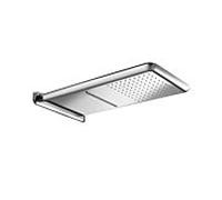 Herzbach Living Spa douche à effet pluie murale 11.663000. 2000 .01 acier inoxydable poli, 593x270mm, pluie / jaillissement, doux