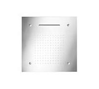 Herzbach Living Spa douche de pluie au plafond 11.650300.2.01 500x500mm, pluie/inondation/spray, acier inoxydable poli