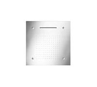 Herzbach Living Spa douche de pluie claire colorée 11.600385.2.09 500x500mm, pluie/spray/surtension, acier inoxydable brossé
