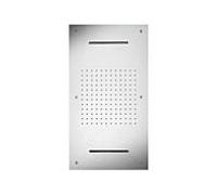 Herzbach Living Spa douche de pluie colorée claire 11.600390.3.09 acier inoxydable brossé, 700 x 380 mm, pluie/surtension
