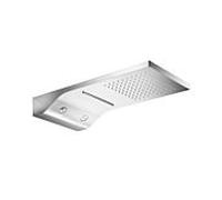 Herzbach Living Spa Inox effet Inox murale 11.662500.2.01 Inox poli, 587x270mm, pluie / spin-jet / jets
