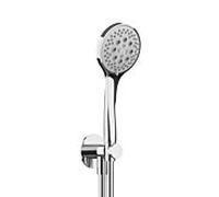Herzbach Living Spa Set de douche avec raccord mural coudé et support, 3 jets, 11.914600.1.01,