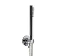 Herzbach Living Spa Set de douche avec raccord mural coudé et support, 1 jet, 11.620222.2.01,