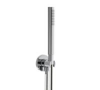 Herzbach Living Spa Set de douche avec raccord mural coudé et support, 1 jet, 11.620222.4.01,