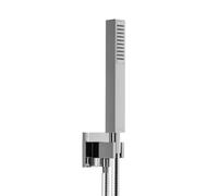 Herzbach Living Spa Set de douche avec raccord mural coudé et support, 1 jet, 11.630221.2.01,