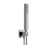 Herzbach Living Spa Set de douche avec raccord mural coudé et support, 1 jet, 11.630221.4.01,