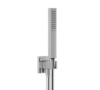 Herzbach Living Spa Set de douche avec raccord mural coudé et support, 1 jet, 11.630422.2.01,