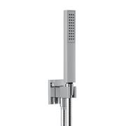 Herzbach Living Spa Set de douche avec raccord mural coudé et support, 1 jet, 11.630422.4.01,