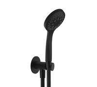 Herzbach Living Spa Set de douche avec raccord mural coudé et support, 3 jets, 23.620225.2.12,