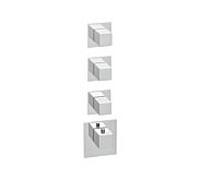 Herzbach Logic XL Herzbach Universal module thermostat Universal , 4 tableau de bord carré, chrome