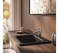 Herzbach Mitigeur lavabo DEEP Taille M 130mm 18.023200. 2000 .01 sans drain chromé